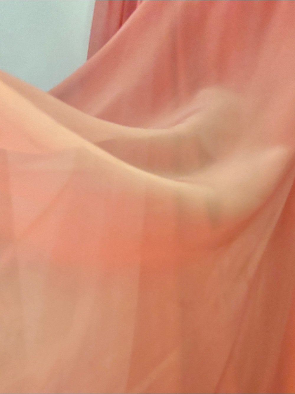 Handmade Coral Suede-Waist Tulle Chiffon Circle Maxi Skirt S/M - Picture 7 of 16